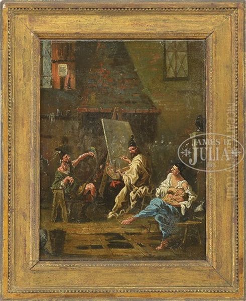 In The Artist Studio Oil Painting by Pietro Longhi