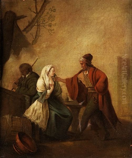 Die Erotische Anwerbung Oil Painting by Pietro Longhi