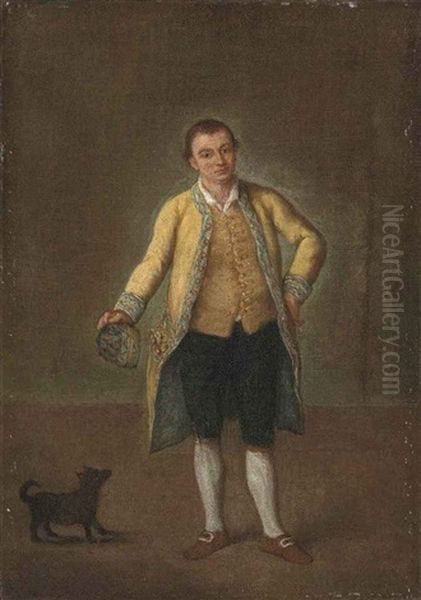 Portrait Of A Gentleman With A Dog Oil Painting by Pietro Longhi