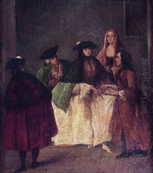 La Diseuse De Bonne Aventure Oil Painting by Pietro Longhi