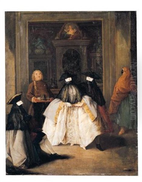 The Coffee Shop Oil Painting by Pietro Longhi