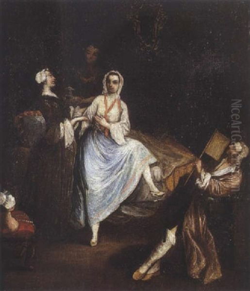 Le Reveil De La Dame Oil Painting by Pietro Longhi