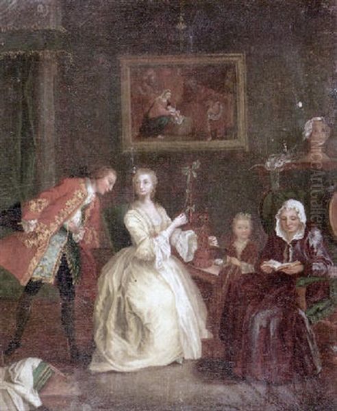 The Declaration Oil Painting by Pietro Longhi