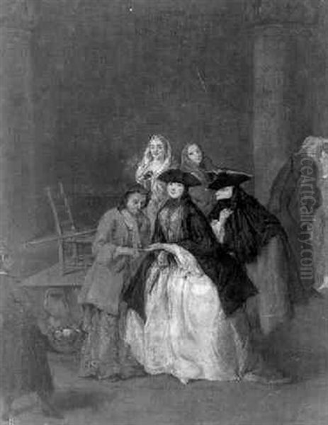 La Diseuse De Bonne Aventure Oil Painting by Pietro Longhi