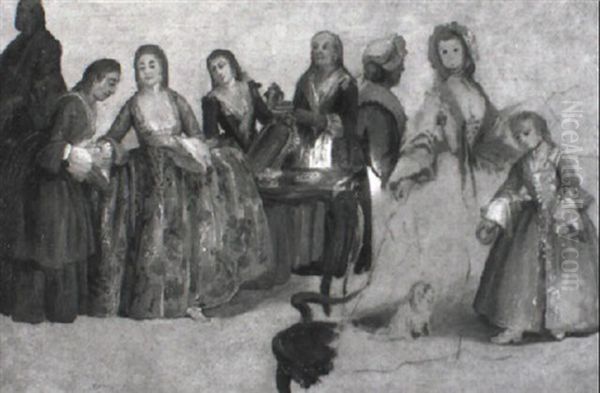 Figurenstudie Oil Painting by Pietro Longhi