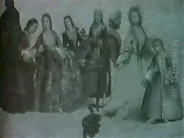 Figurenstudien Oil Painting by Pietro Longhi