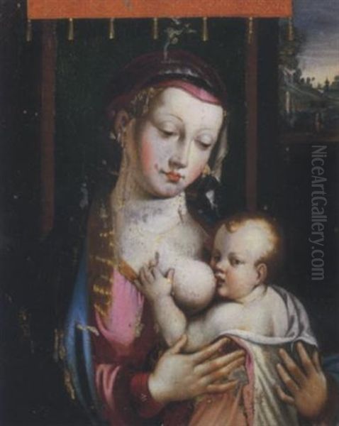 Madonna Del Latte Oil Painting by Jacopino Longo