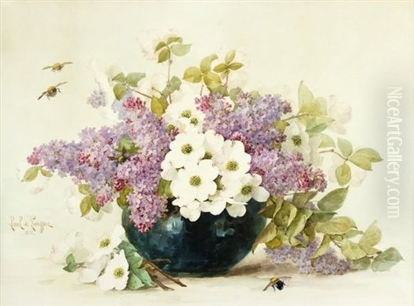 Still Life With Lilacs Oil Painting by Paul De Longpre