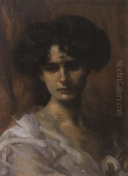 Portrait Of A Young Woman Oil Painting by Sir John Longstaff