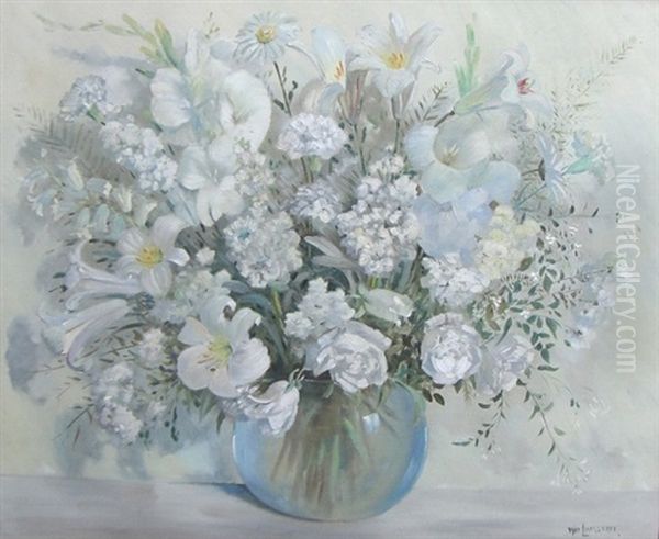 White Blooms Oil Painting by William Francis (Will) Longstaff