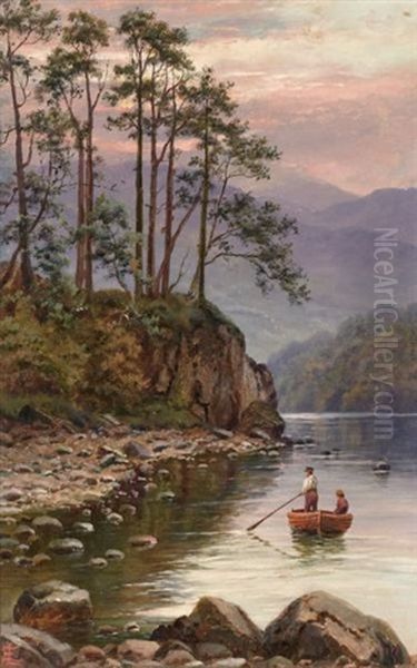 Hermitage Bridge, Dunkeld (+ Friar's Craig (rear View); 2 Works) Oil Painting by Edgar Longstaffe