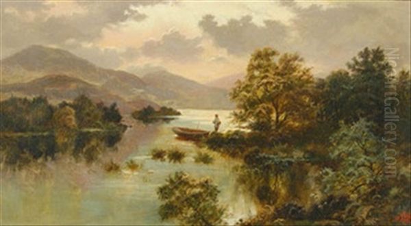 Loch Lomond From Inchconnachan Oil Painting by Edgar Longstaffe