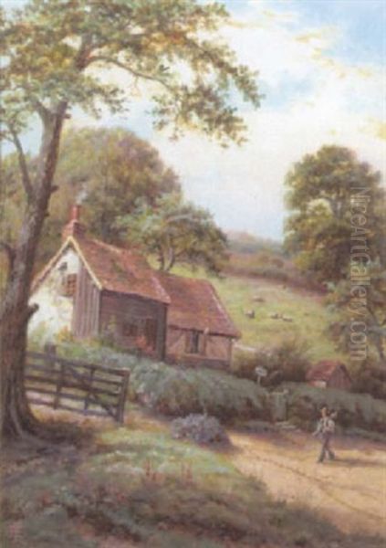 Happy Homes, Rettendon, Essex Oil Painting by Edgar Longstaffe