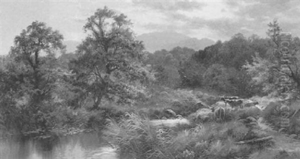 On The Llugwy, North Wales by Edgar Longstaffe