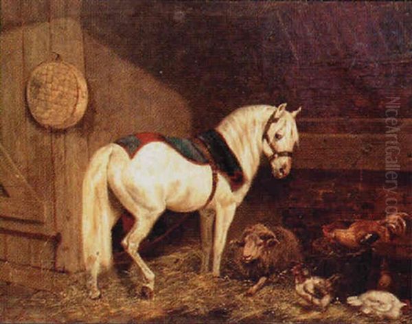 Hast I Spilta Med Sallskap Oil Painting by Arvid Fredrik Lonnroth