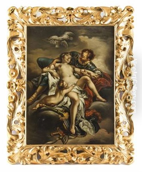 Mars Und Venus Oil Painting by Carle van Loo