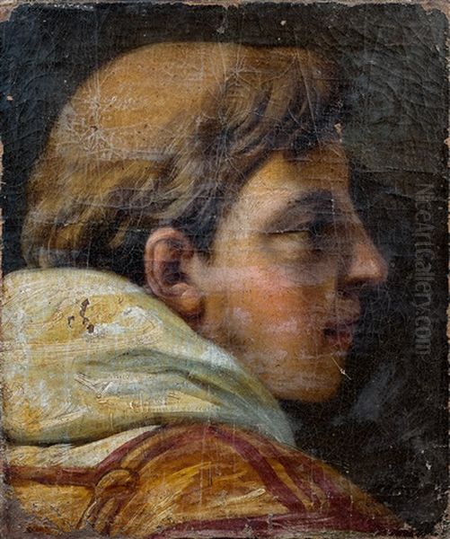 Portrait De Diacre De Profil Oil Painting by Carle van Loo