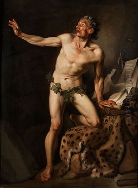 Allegorie Der Epikureischen Philosophie Oil Painting by Carle van Loo