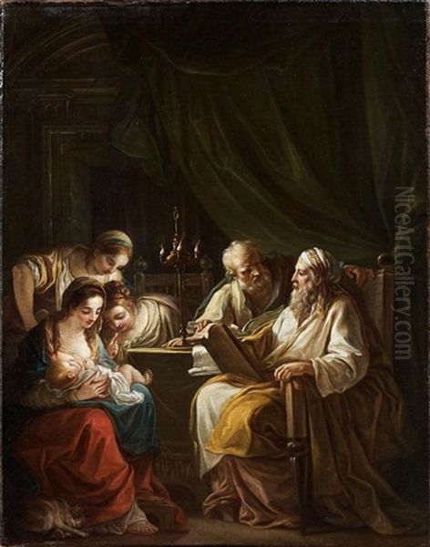 La Naissance De Saint Jean-baptiste Oil Painting by Carle van Loo