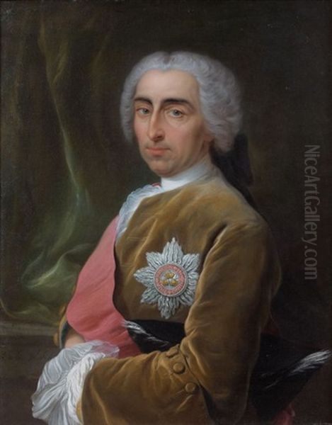 Portrait De William Bateman, Ier Vicomte Bateman Oil Painting by Carle van Loo