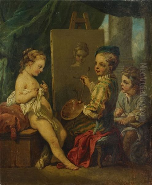 La Peinture Oil Painting by Carle van Loo