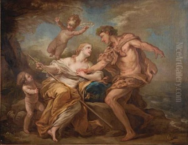 Bacchus Et Ariane Oil Painting by Carle van Loo