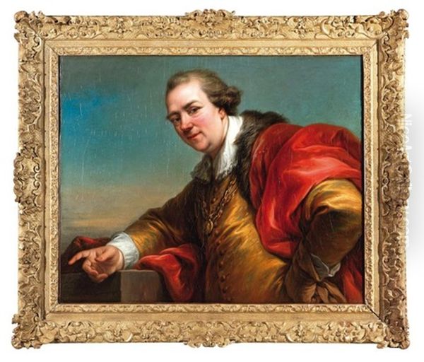 Autoportrait De L'artiste Oil Painting by Carle van Loo