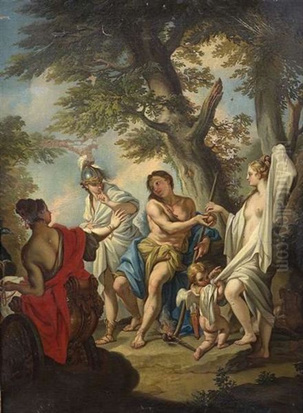 Das Urteil Des Paris Oil Painting by Carle van Loo