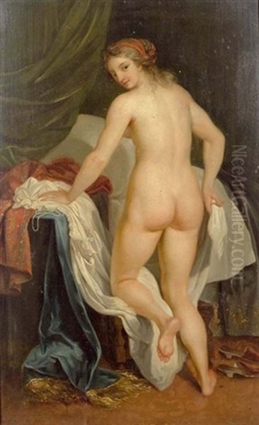 Dame Bei Der Toilette Oil Painting by Carle van Loo