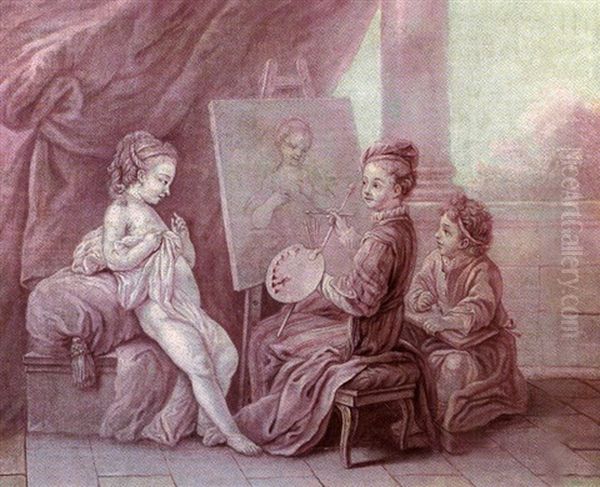 Allegorie De La Peinture Oil Painting by Carle van Loo