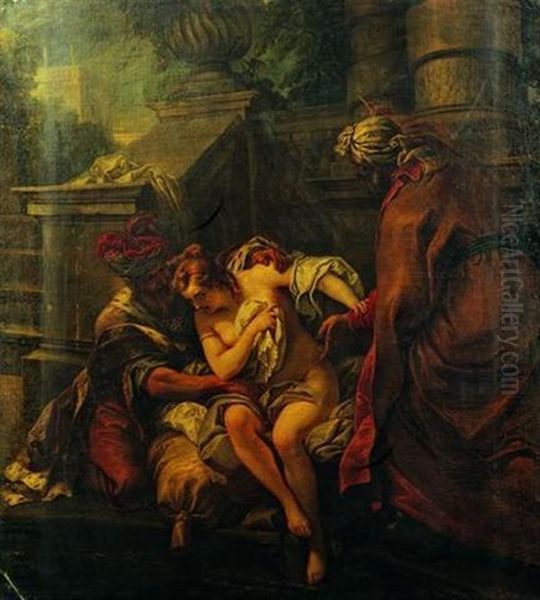 Suzanne Et Les Vieillards Oil Painting by Carle van Loo