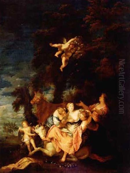 The Rape Of Europa Oil Painting by Carle van Loo