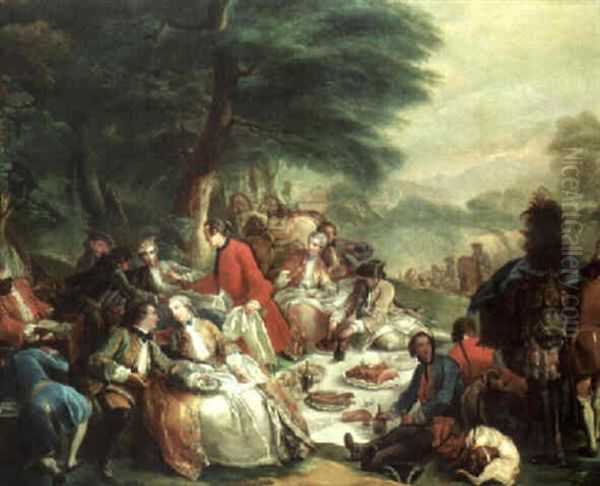 Fete Champetre Oil Painting by Carle van Loo