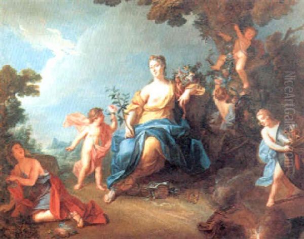 Allegorie Des Friedens Oil Painting by Carle van Loo