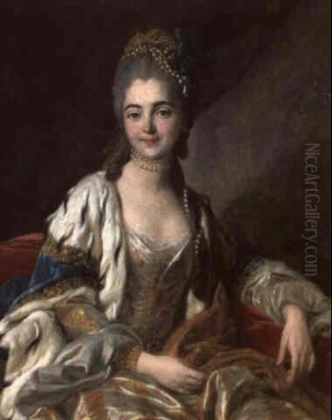 Portrait Of A Lady Oil Painting by Carle van Loo