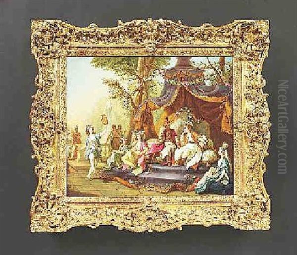 Fete Champetre Mit Sultan Und Sultanin Oil Painting by Charles Amedee Philippe van Loo