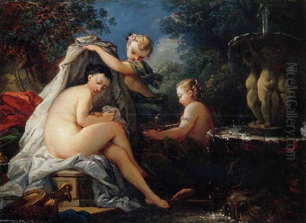 The Toilet Of Venus Oil Painting by Charles Amedee Philippe van Loo