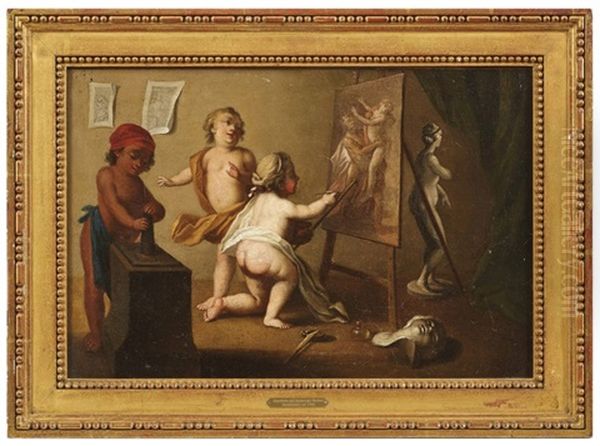 Allegorie Der Kunste Oil Painting by Charles-Andre van Loo