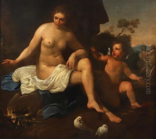 Venus Frigida : Sine Caerere Et Bacho Friget Venus Oil Painting by Jakob van Loo