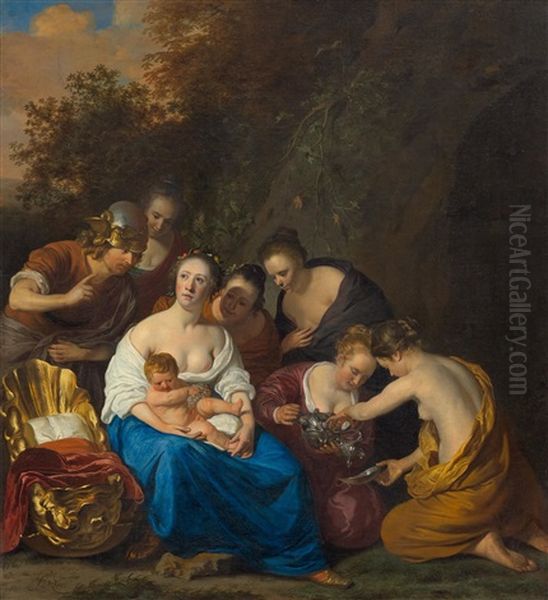 The Education Of Bacchus Oil Painting by Jakob van Loo