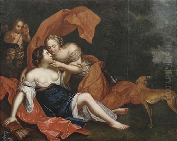 Jupiter In Gestalt Der Diana Verfuhrt Callisto Oil Painting by Jakob van Loo