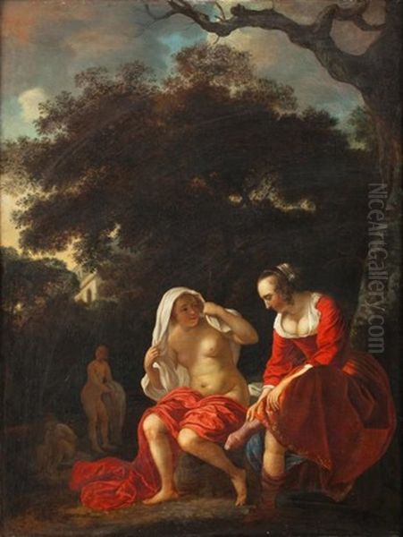 Jupiter Et Calisto (?) Oil Painting by Jakob van Loo