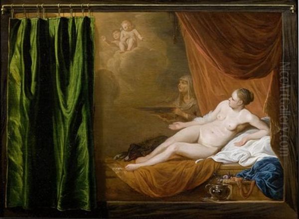 Danae Im Goldregen Oil Painting by Jakob van Loo