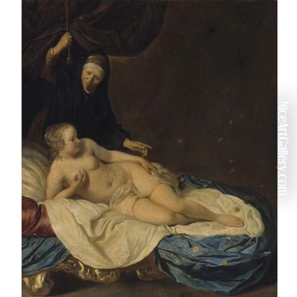 Danae Oil Painting by Jakob van Loo