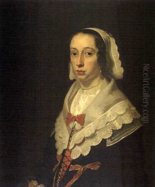 Portrait Of A Young Girl Oil Painting by Jakob van Loo