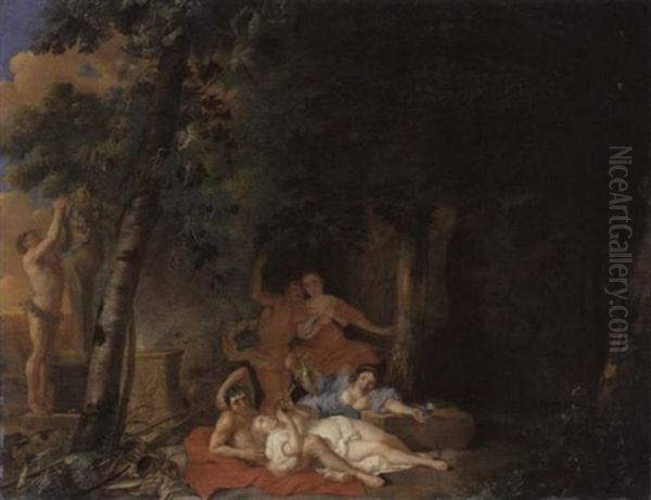 Bacchanal Oil Painting by Jakob van Loo