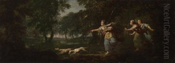 Diana And Actaeon Oil Painting by Jakob van Loo