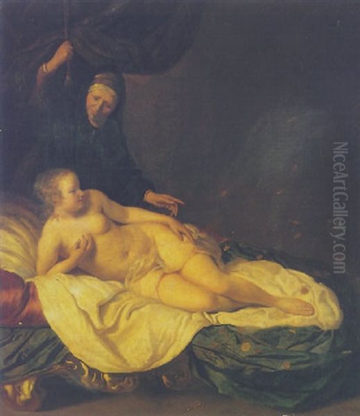 Danae Oil Painting by Jakob van Loo