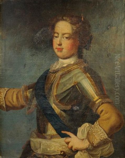 Portrait De Louis Xv by Jean-Baptiste van Loo