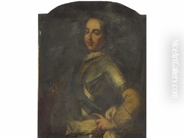 Portrait Du Roi Louis Xv (+ Portrait De La Reine Marie Leszczynska; Pair) Oil Painting by Jean-Baptiste van Loo